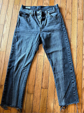 Levi's 501 Straight Leg Jeans Waist 28 black wash